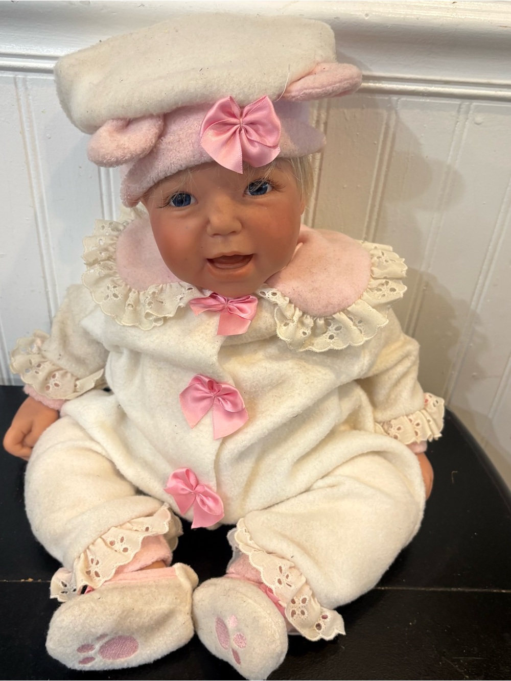 Lee Middleton Original Reva Schick 20" Baby Boy Doll Blonde Hair Blue Eyes